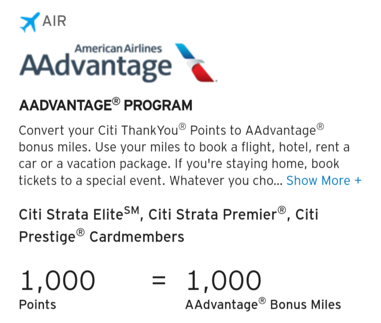 Citi ThankYou Points Now Transfer to American Airlines (1:1 Ratio) — A Game-Changer for Travel Rewards
