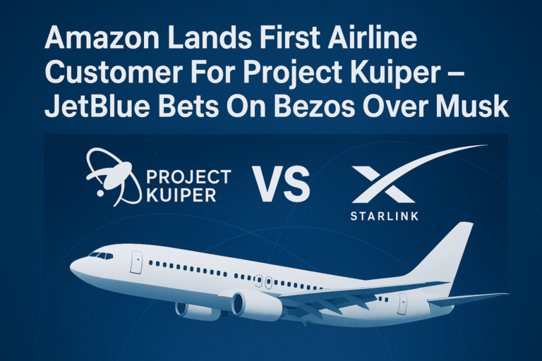 Amazon Lands First Airline Customer For Project Kuiper – JetBlue Bets On Bezos Over Musk