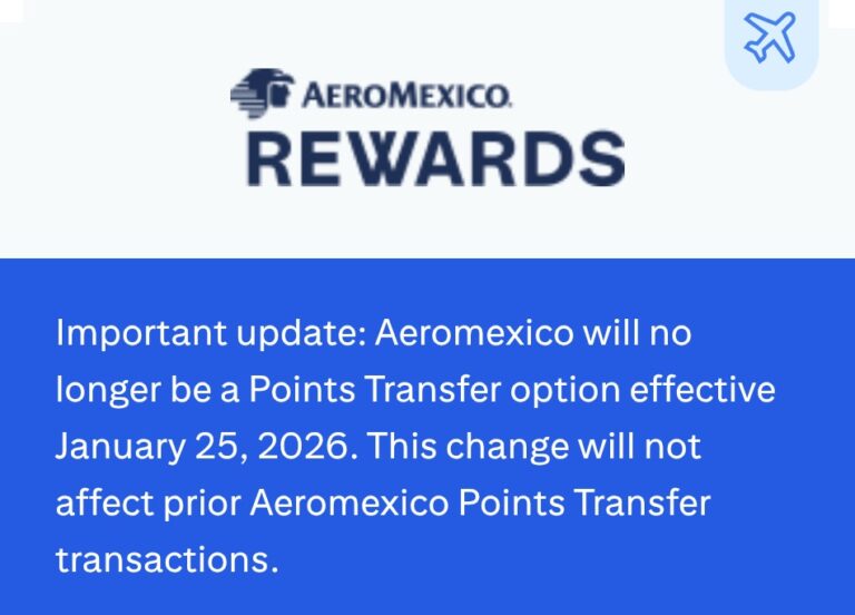 Citi Will Remove Aeromexico as a Transfer Partner on January 25, 2026