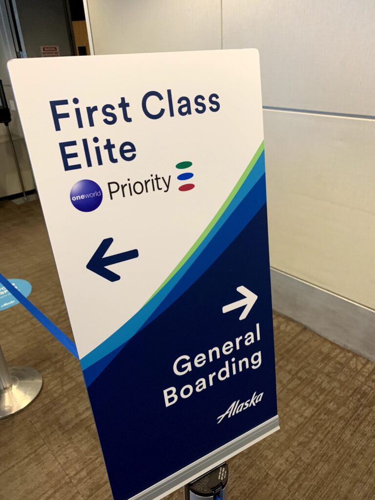 Alaska Airlines Priority Check-in and Boarding