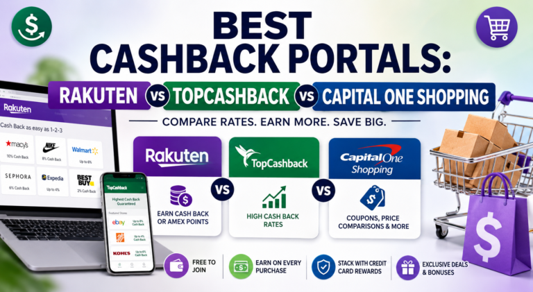 Best Cashback Portals: Rakuten vs TopCashback vs Capital One Shopping